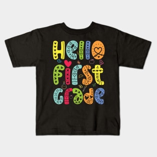 Hello First grade 1st Grade Team Back To School Teacher Kid Kids T-Shirt